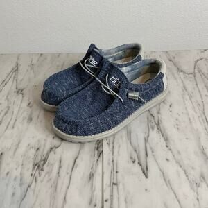 Hey Dude Wally Sox Moonlit Ocean Blue Slip On Shoes Men’s 8 Lightweight Comfort